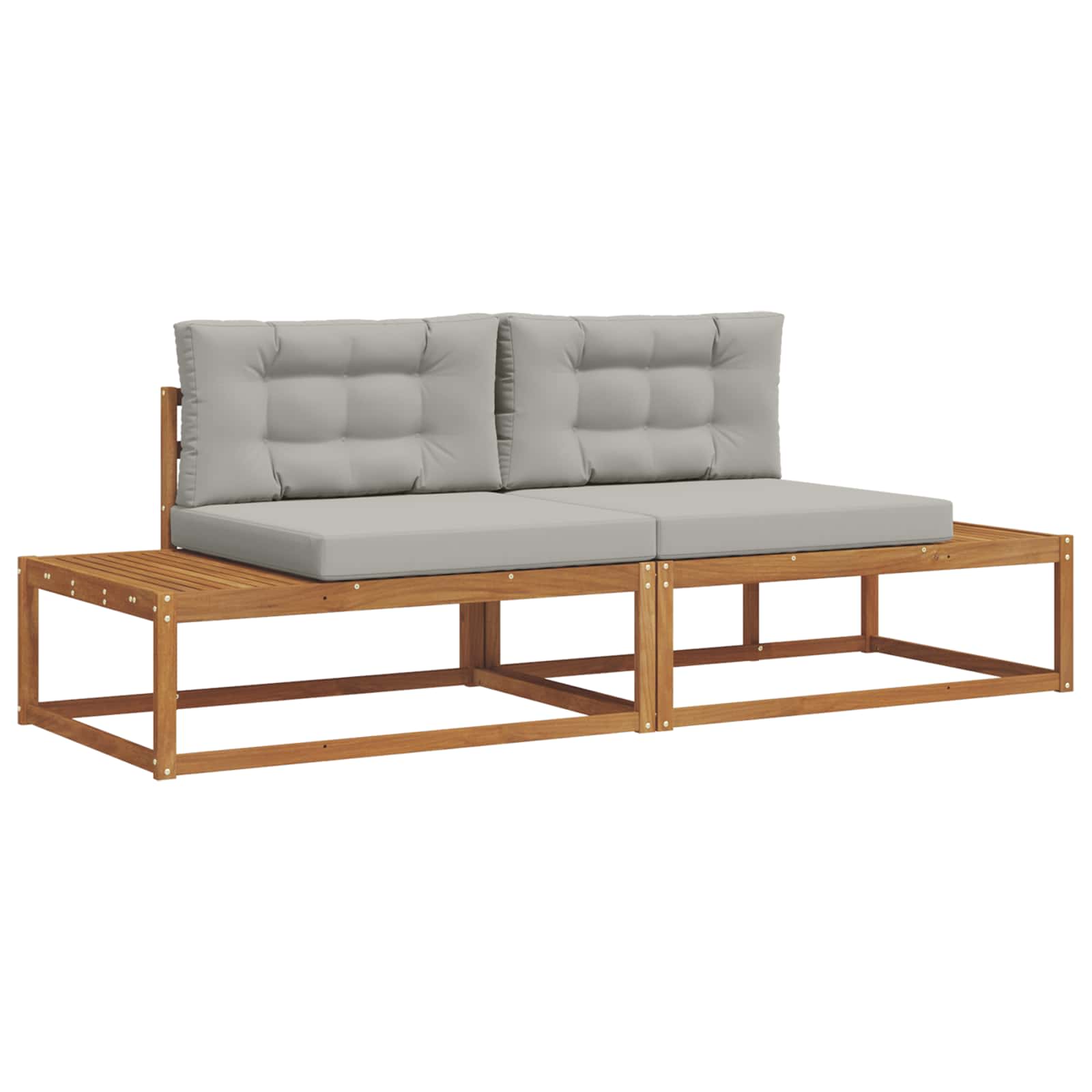 Set di divani da esterno con cuscino Grigio Naturale e Chiaro | homemem39