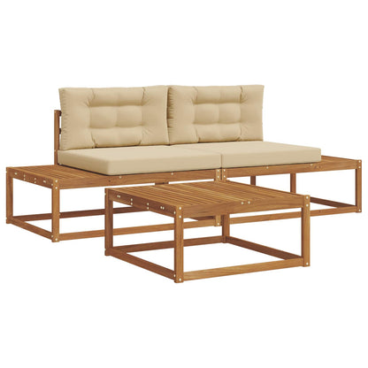 Set di divani da esterno con cuscino Naturale e Beige | homemem39