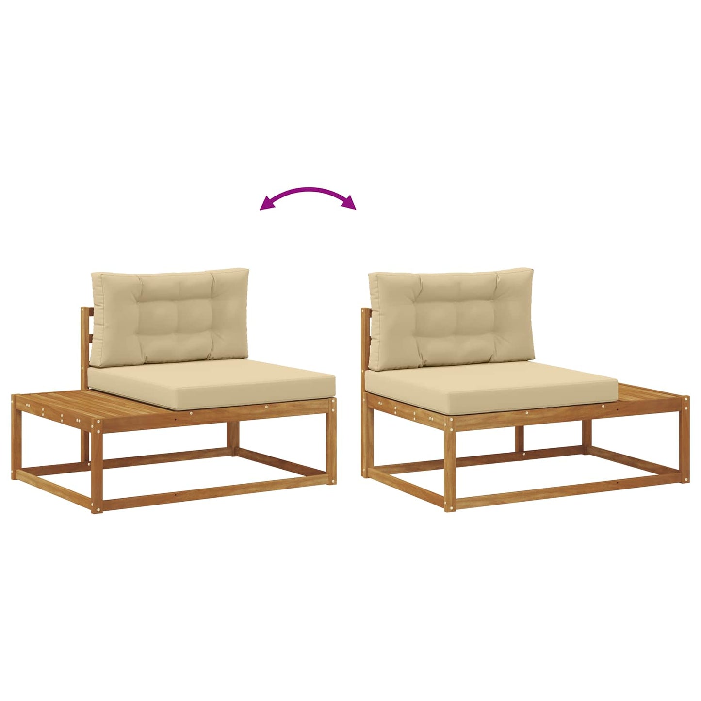 Set di divani da esterno Naturale e Beige | homemem39