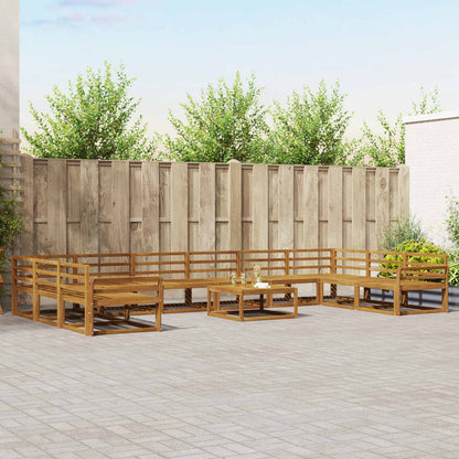 Set di divani da esterno 11 pcs Naturale | homemem39