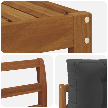 Set di divani da esterno 11 pcs Naturale e Antracite | homemem39