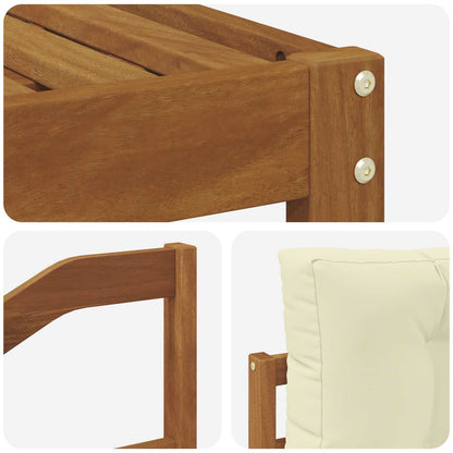 Set di divani da esterno con cuscino 11 pcs Naturale e Crema | homemem39