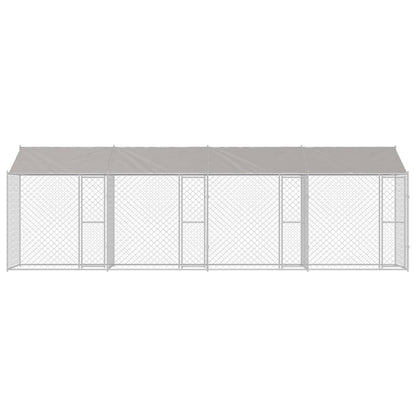 Gabbia per Cani con Tetto Argento 800 x 200 x 256 cm | homemem39