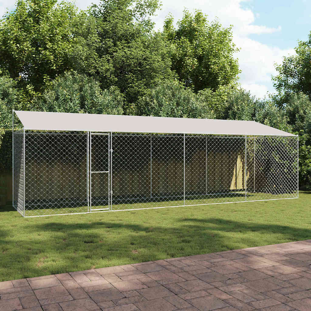 Gabbia per cani Argento 800 x 200 x 256 cm Acciaio zincato