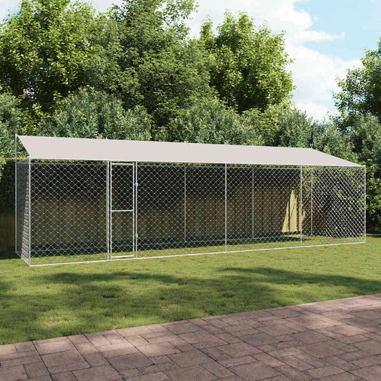 Gabbia per cani Argento 800 x 200 x 256 cm Acciaio zincato