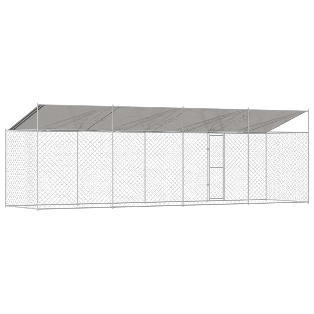 Gabbia per cani Argento 800 x 200 x 256 cm Acciaio zincato