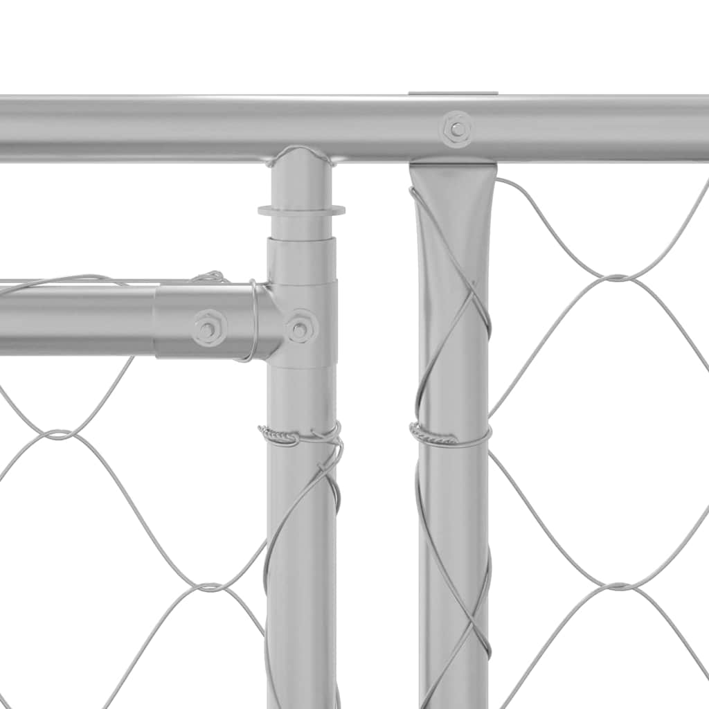 Gabbia per cani Argento 400 x 200 x 200 cm Acciaio zincato | homemem39