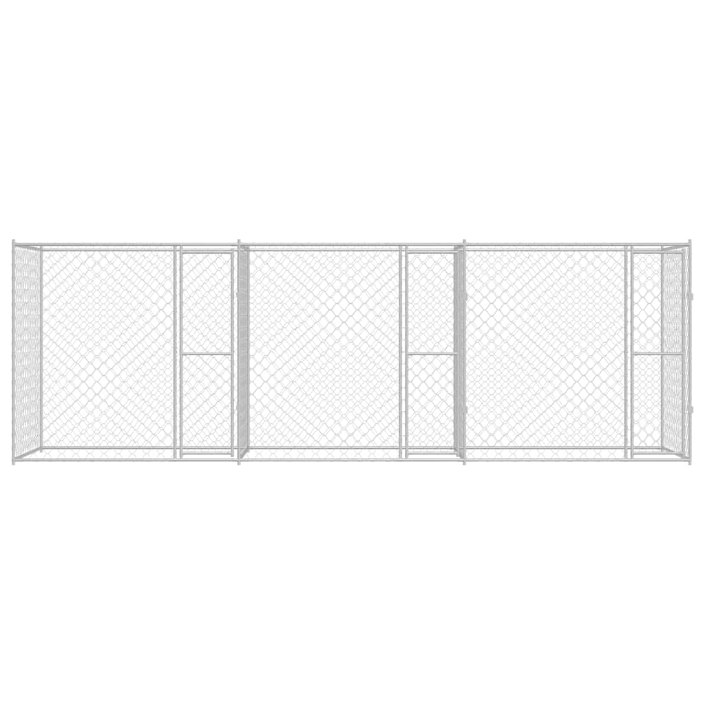 Gabbia per cani Argento 600 x 200 x 200 cm Acciaio zincato | homemem39