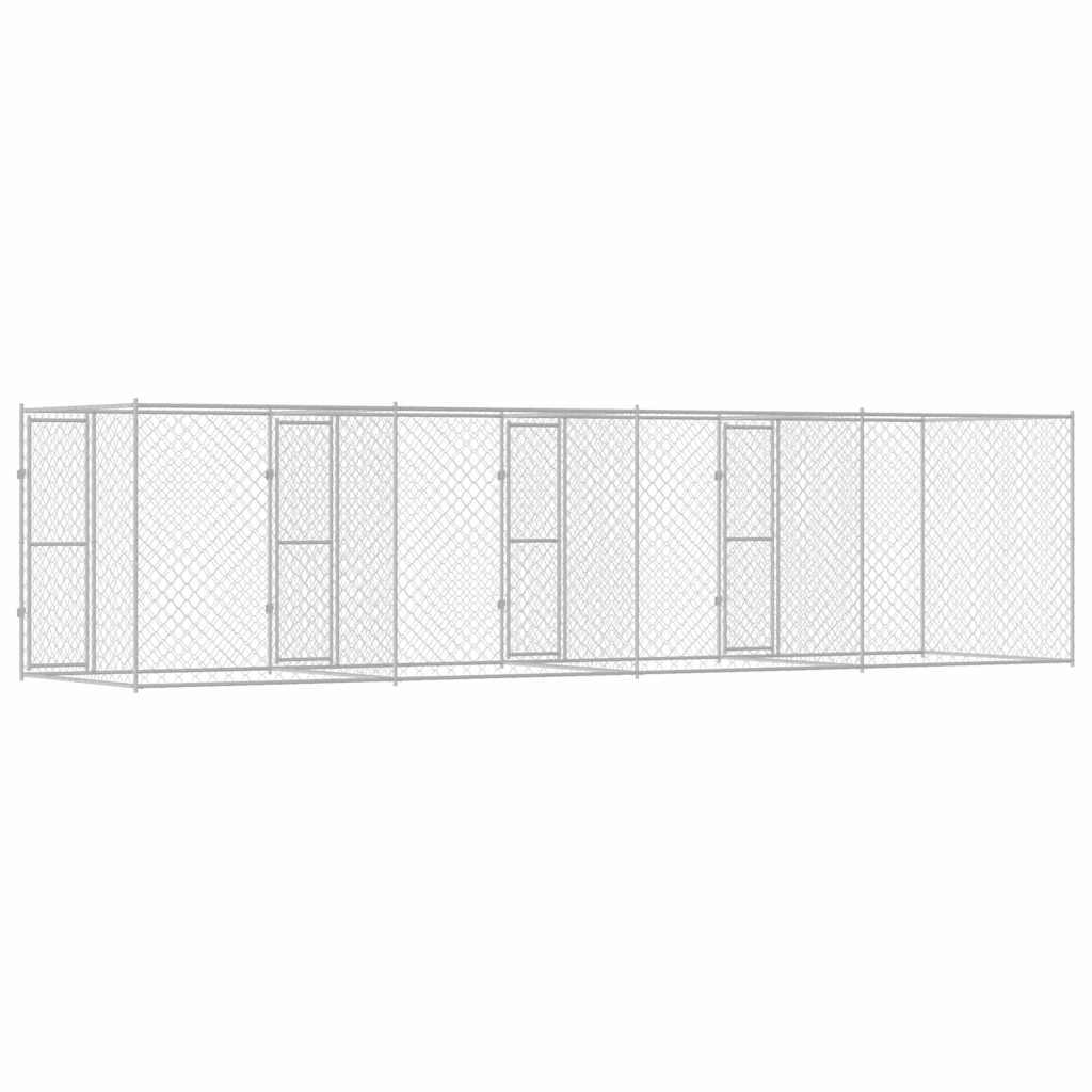 Gabbia per cani Argento 800 x 200 x 200 cm Acciaio zincato | homemem39
