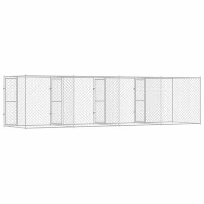 Gabbia per cani Argento 800 x 200 x 200 cm Acciaio zincato | homemem39