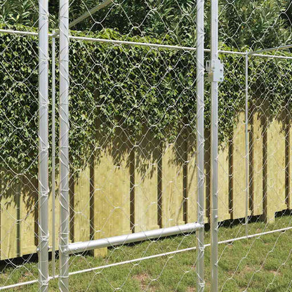 Gabbia per cani Argento 600 x 200 x 256 cm Acciaio zincato