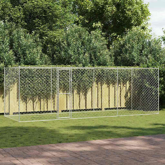 Gabbia per cani Argento 600 x 200 x 256 cm Acciaio zincato