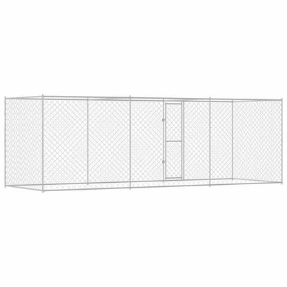 Gabbia per cani Argento 600 x 200 x 256 cm Acciaio zincato