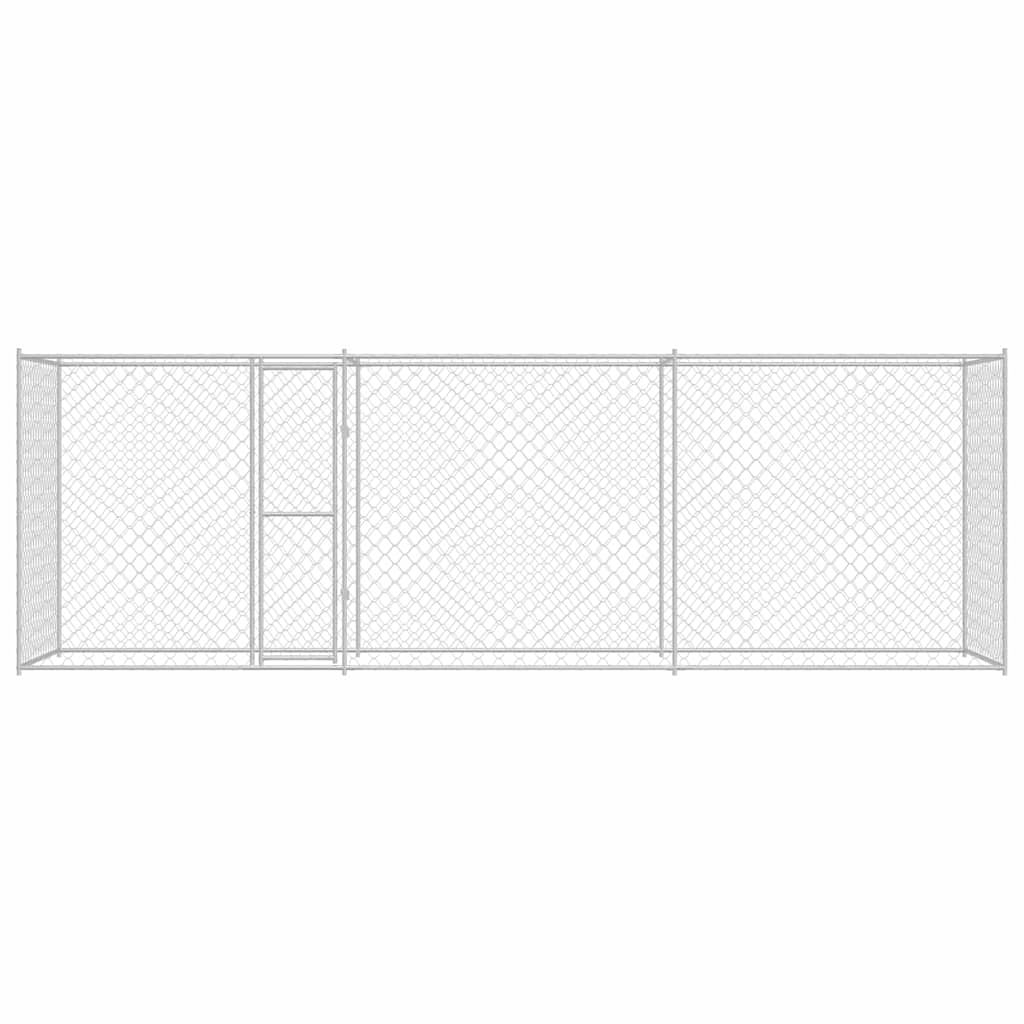 Gabbia per cani Argento 600 x 200 x 256 cm Acciaio zincato