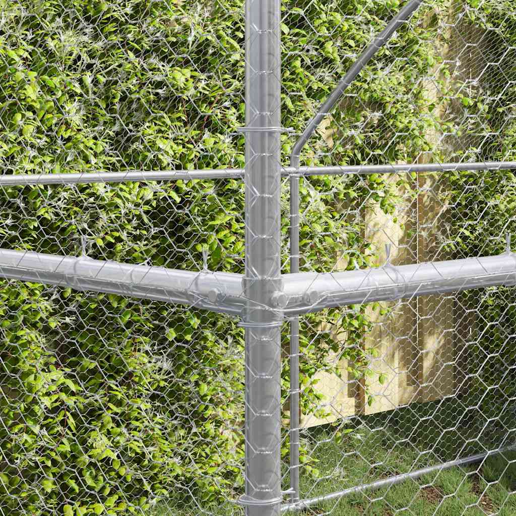 Gabbia per polli Argento 600 x 200 x 198.5 cm Acciaio zincato