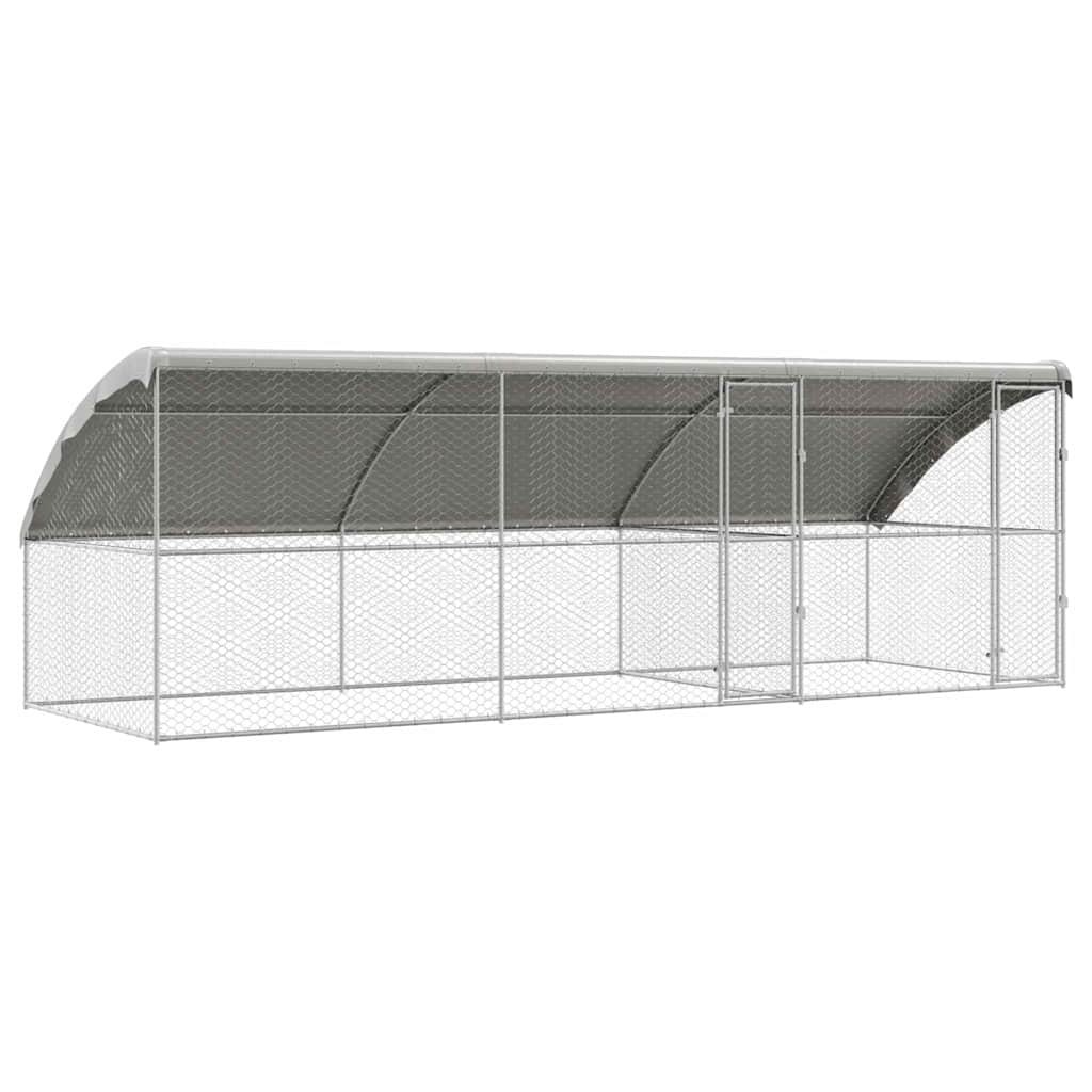 Cuccia per cani 3 pcs Argento 6 x 2 x 2 m Acciaio zincato | homemem39