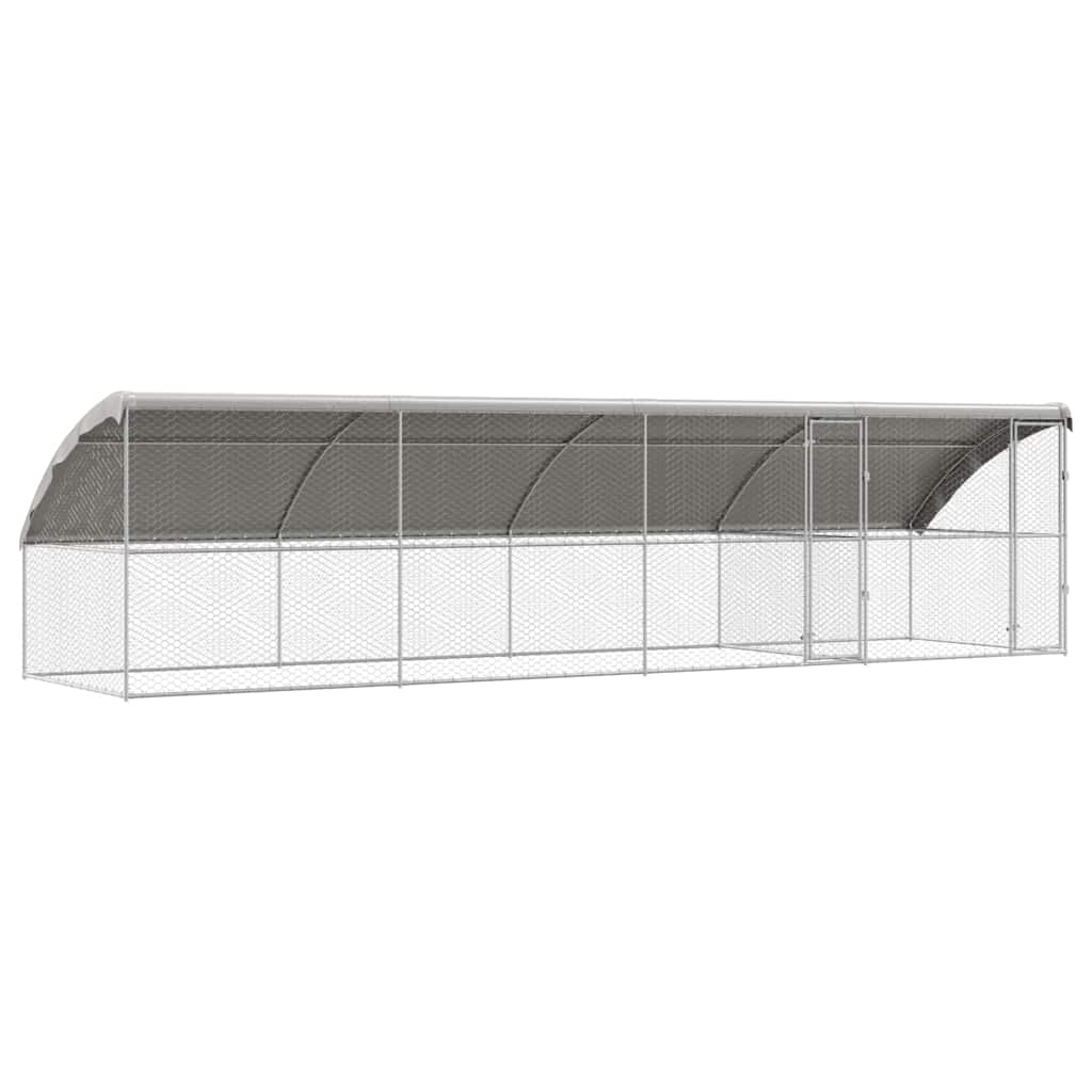 Cuccia per cani 4 pcs Argento 8 x 2 x 2 m Acciaio zincato | homemem39
