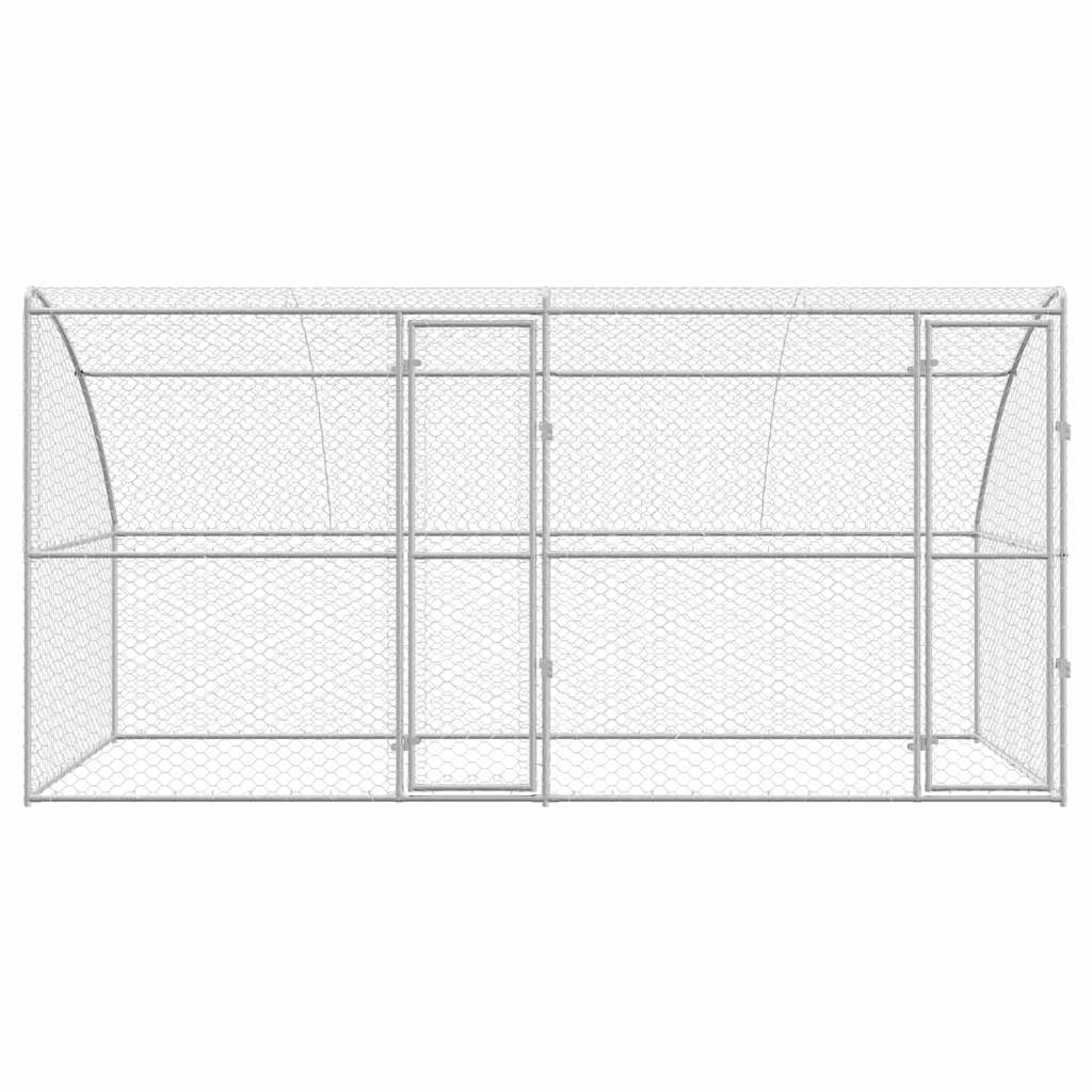 Cuccia per cani 2 pcs Argento 4 x 2 x 2 m Acciaio