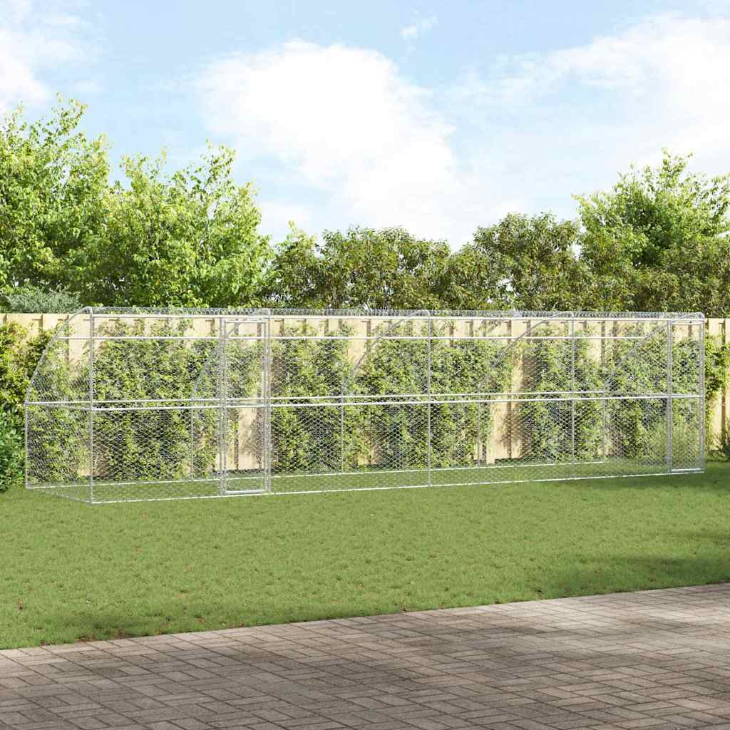 Cuccia per cani 4 pcs Argento 8 x 2 x 2 m Acciaio