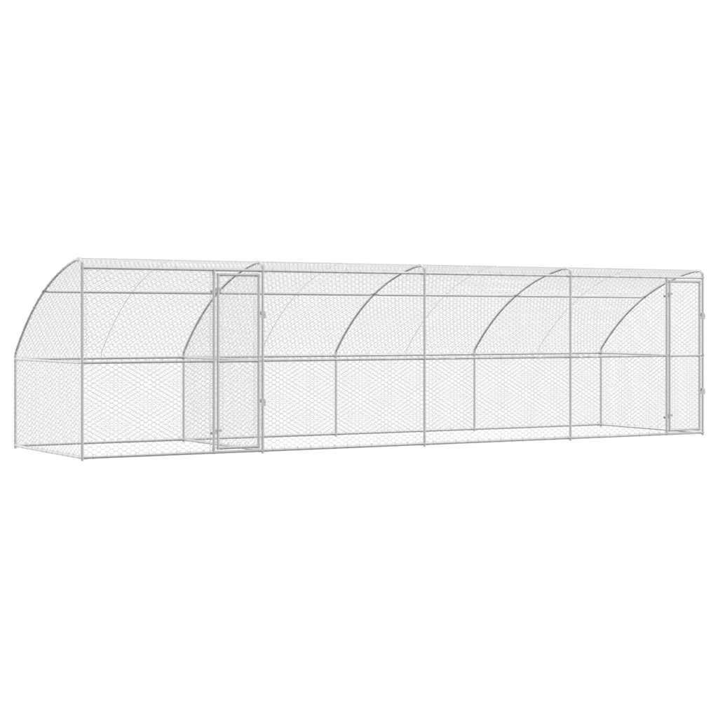 Cuccia per cani 4 pcs Argento 8 x 2 x 2 m Acciaio zincato | homemem39