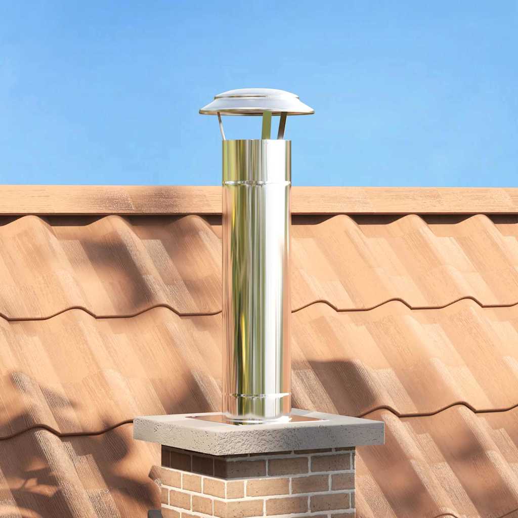 Estensione Camino Argento 25 x 25 x 82 cm Acciaio inossidabile | homemem39