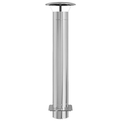 Estensione Camino Argento 35 x 35 x 132 cm Acciaio inossidabile