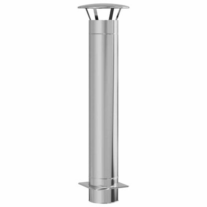 Estensione Camino Argento 35 x 35 x 132 cm Acciaio inossidabile