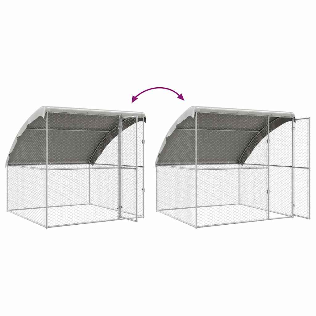 Cuccia per cani Argento 2 x 2 x 2 m Acciaio zincato | homemem39
