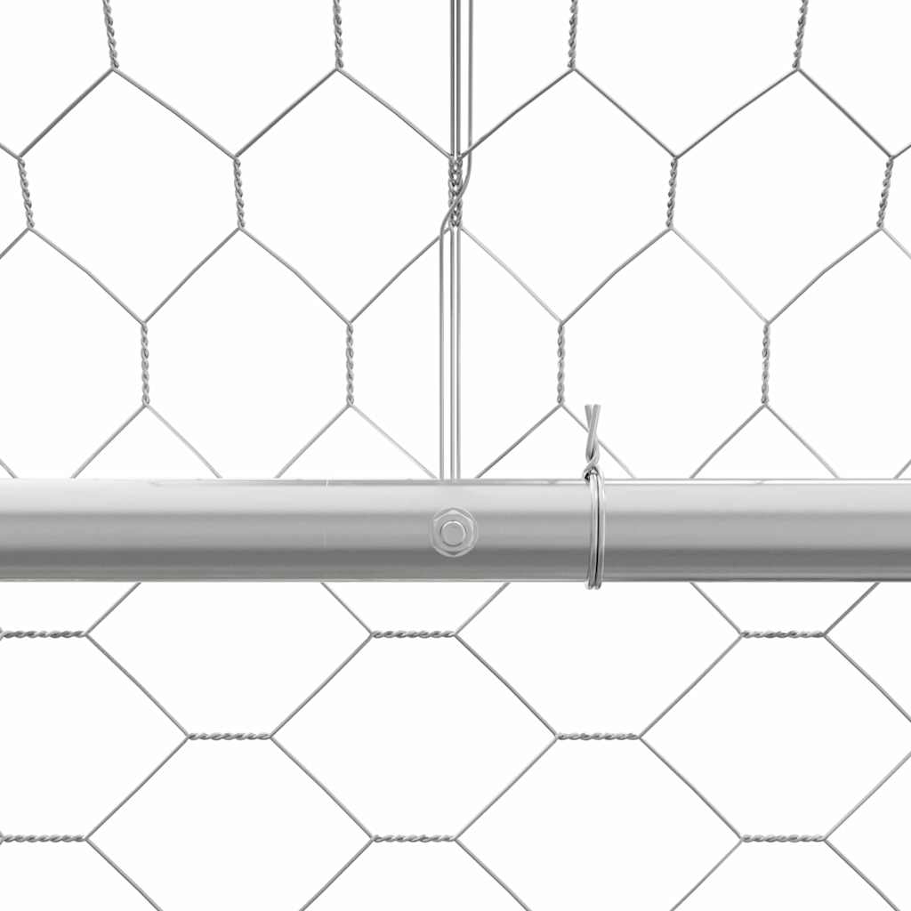 Cuccia per cani con archiviazione Argento 2 x 2 x 2 m Acciaio