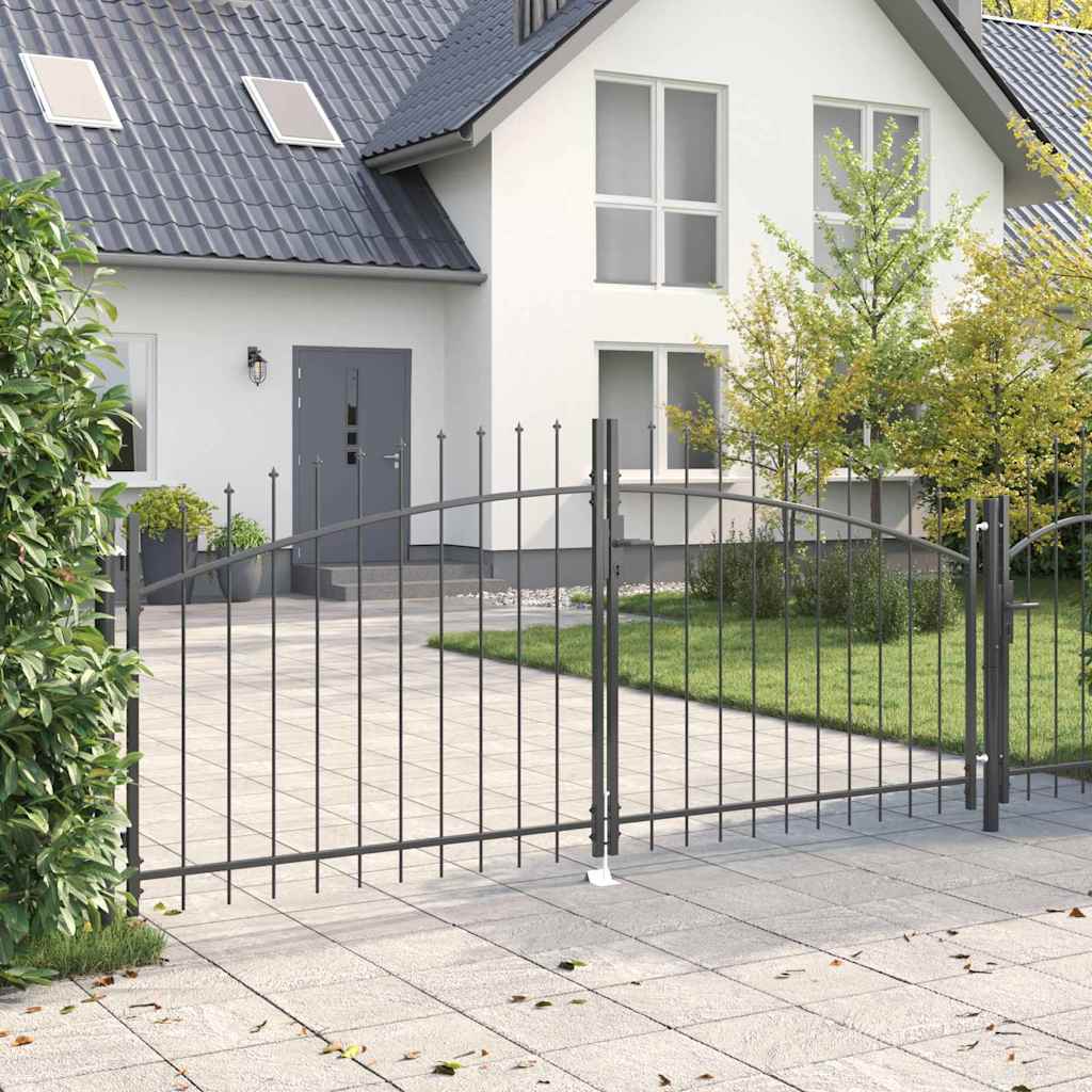 Cancello Doppio Woerden Grigio 299,5 x 149,5 cm Acciaio | homemem39