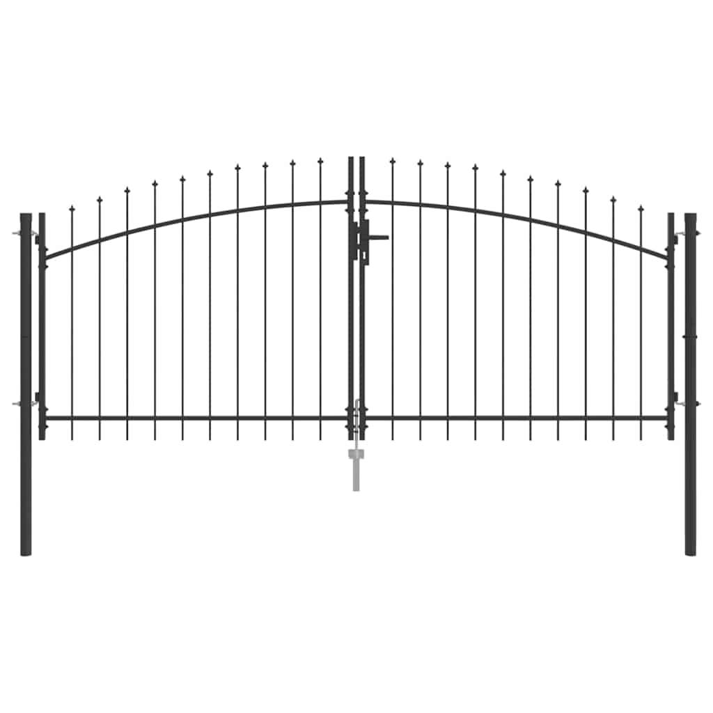 Cancello Doppio Woerden Grigio 299,5 x 149,5 cm Acciaio | homemem39