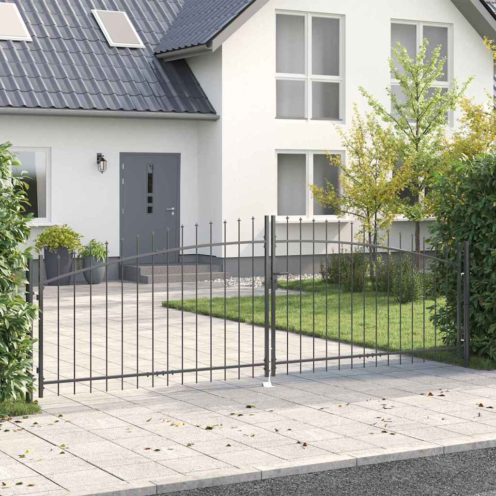 Cancello Doppio Woerden Grigio 400 x 174,5 cm Acciaio | homemem39
