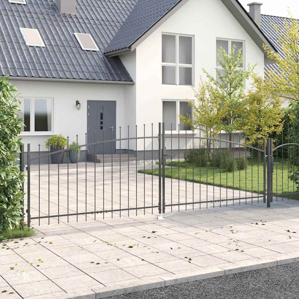 Cancello Doppio Woerden Grigio 400 x 199.5 cm Acciaio | homemem39