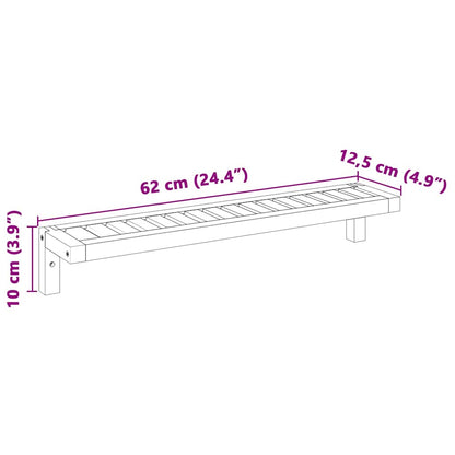 Mensola da Muro Appesa Beige 62 x 10 x 12.5 cm