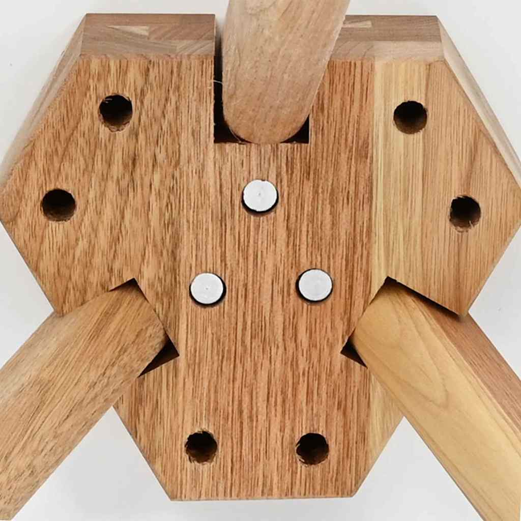 Tavolino da salotto 3 pcs Marrone Legno di Noce Massello | homemem39
