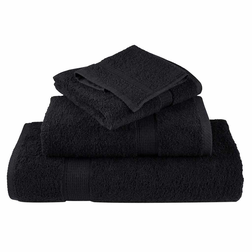 Asciugamano per Ospiti SOLUND 50 pz Nero 50 x 100 cm 550 gsm | homemem39