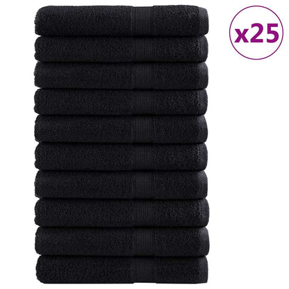 Asciugamano per Ospiti SOLUND 25 pz Nero 100 x 200 cm 550 gsm | homemem39