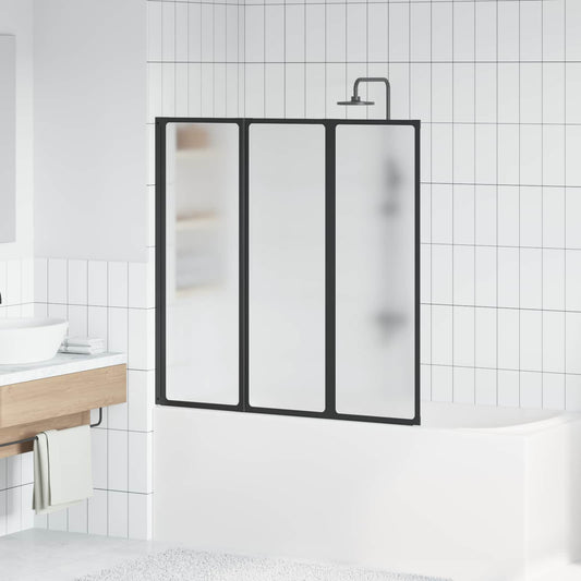 Parete doccia Nero 120 x 2 x 117 cm Alluminio e PP | homemem39