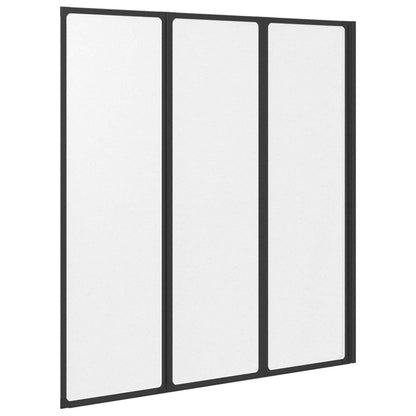 Parete doccia Nero 132 x 2 x 140 cm Alluminio e PP | homemem39