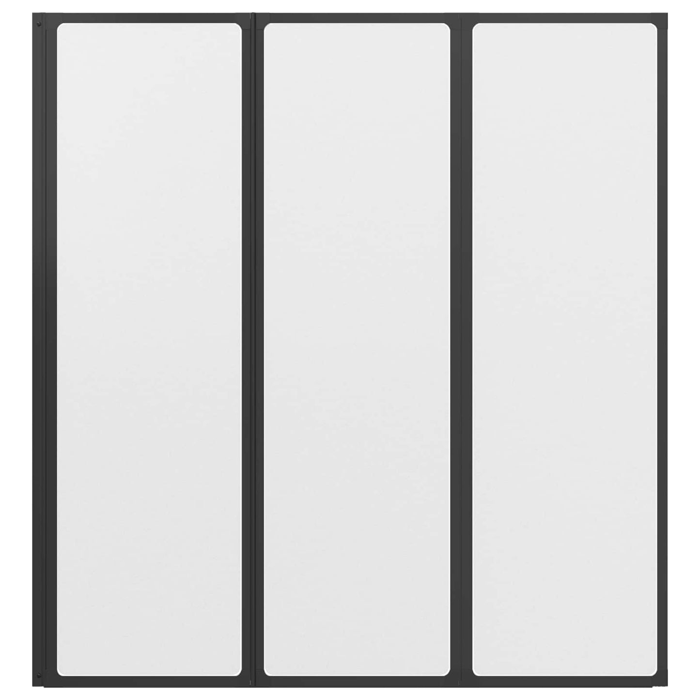 Parete doccia Nero 132 x 2 x 140 cm Alluminio e PP | homemem39