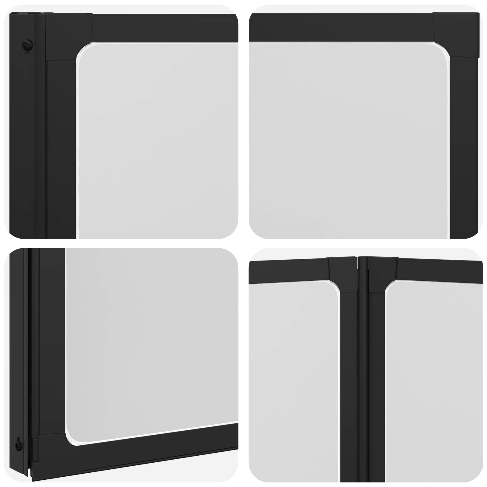 Parete doccia Nero 168 x 140 cm Alluminio | homemem39