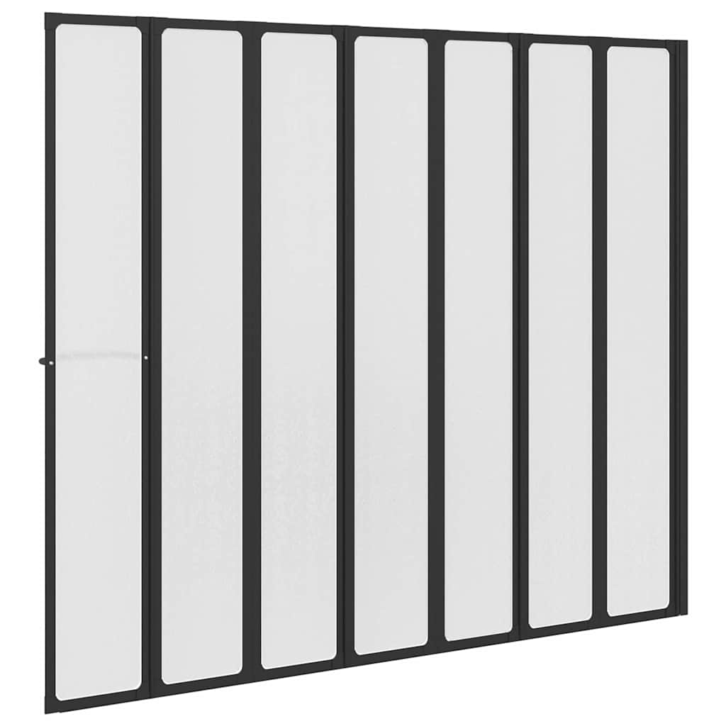 Parete doccia Altro Nero 168 x 140 cm Alluminio