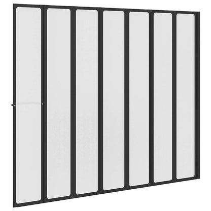 Parete doccia Altro Nero 168 x 140 cm Alluminio