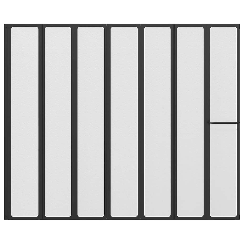 Parete doccia Altro Nero 168 x 140 cm Alluminio