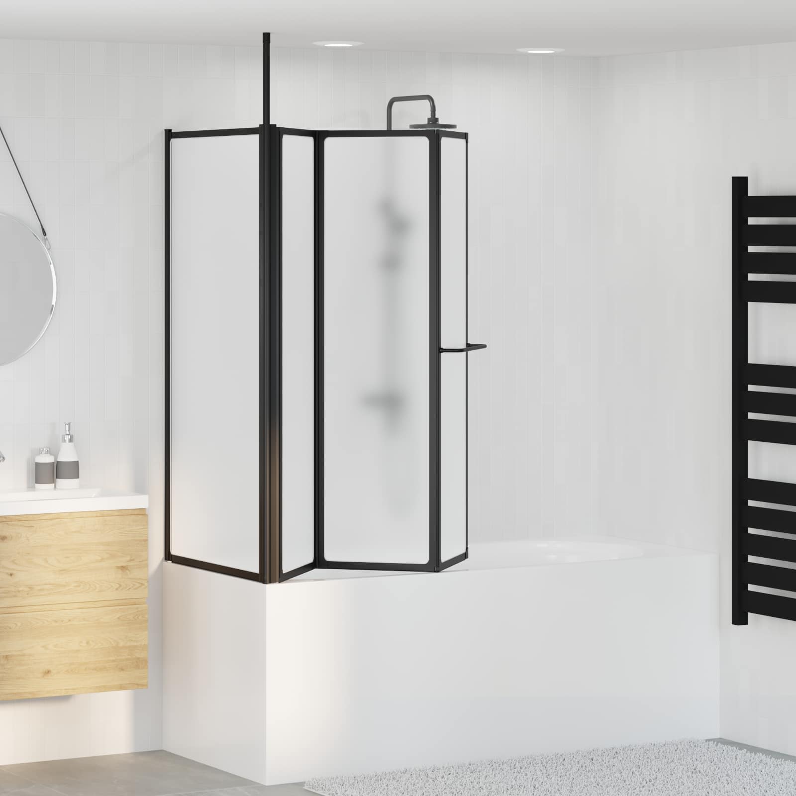 Parete doccia Bianco 120 x 70 x 137 cm Alluminio | homemem39