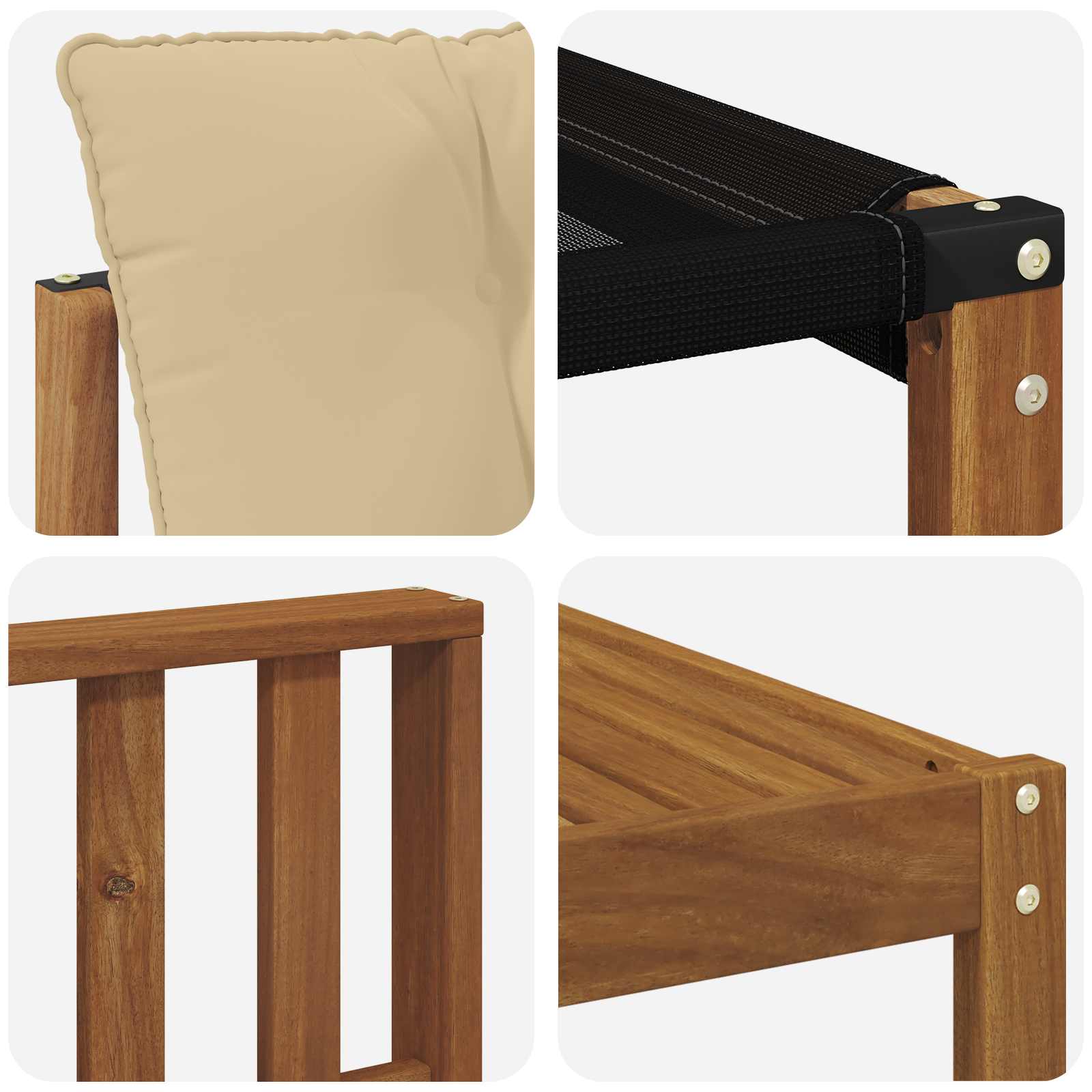 Set di divani da esterno con cuscino 5 pcs Naturale e Beige | homemem39