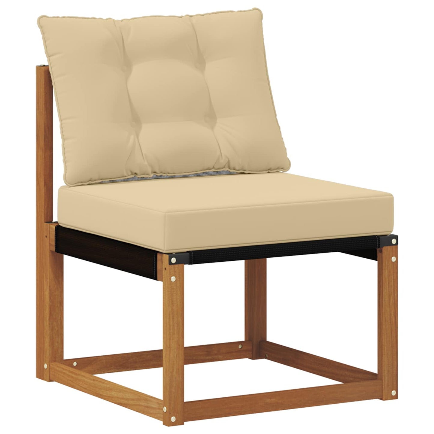 Set di divani da esterno con cuscino 9 pcs Naturale e Beige | homemem39