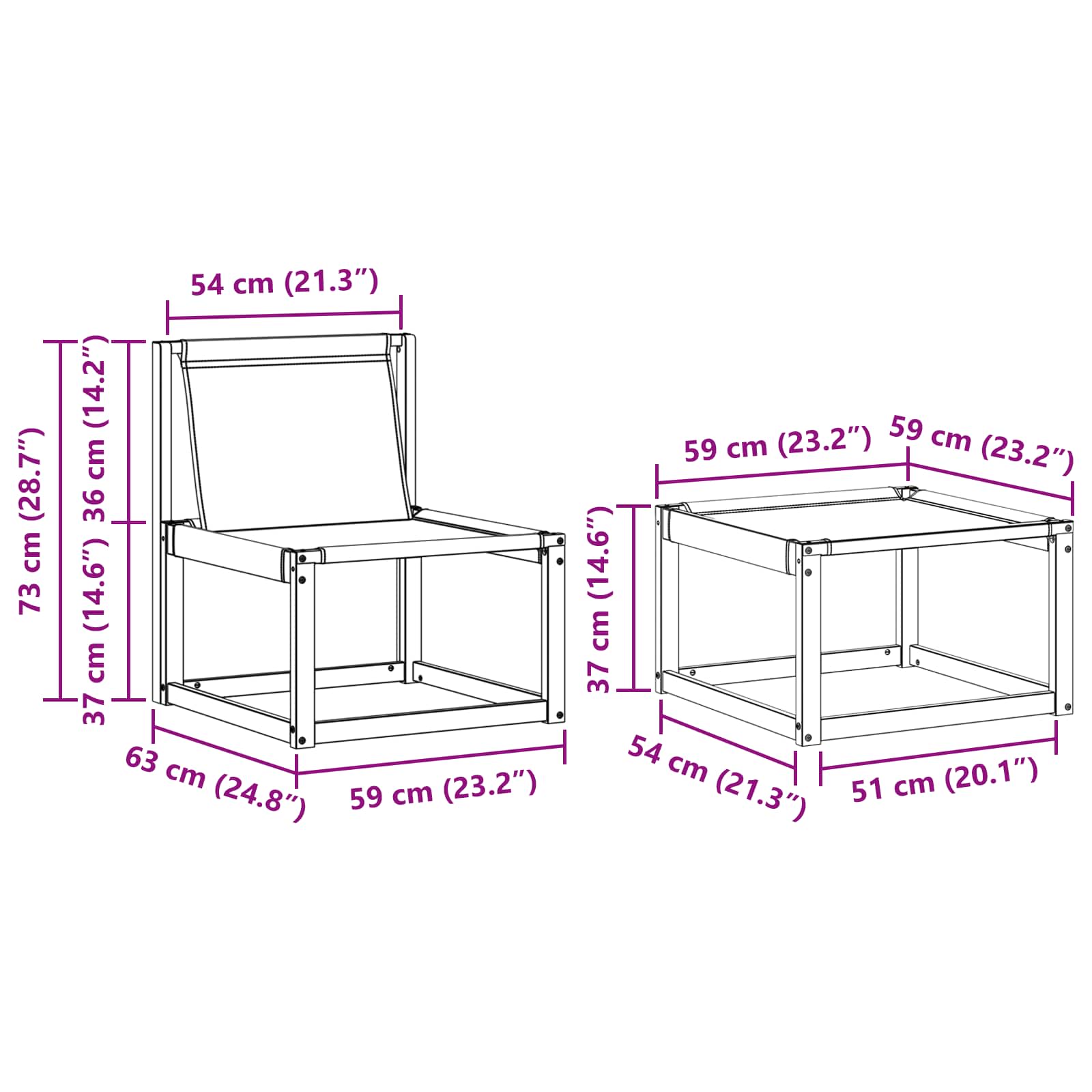 Set di divani da esterno con cuscino 4 pcs Naturale e Beige | homemem39