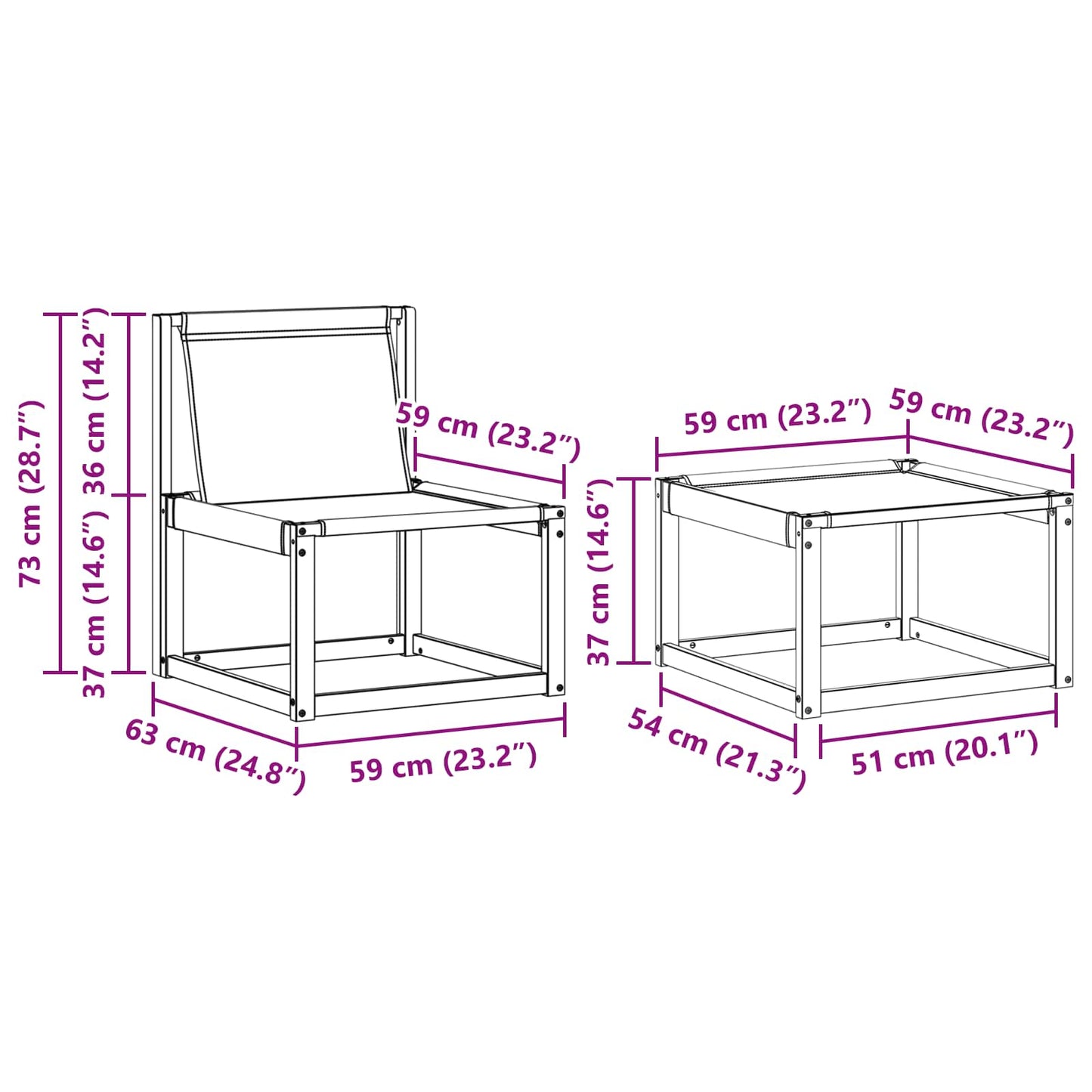 Set di divani da esterno con cuscino 4 pcs Naturale e Beige | homemem39