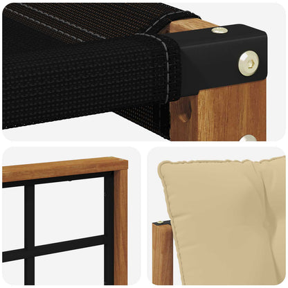Set di divani da esterno con cuscino 4 pcs Naturale e Beige | homemem39